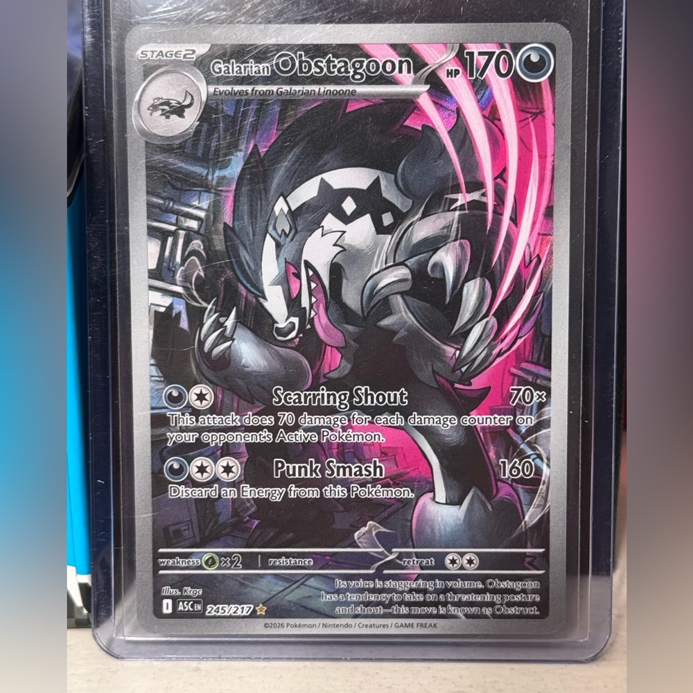 Galarian Obstagoon Pokémon Card